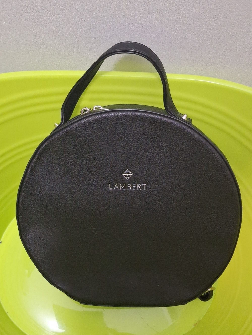 Lambert Round Black Crossbody Backpack